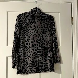 Chicos size 1 turtle neck with sheer sleeves